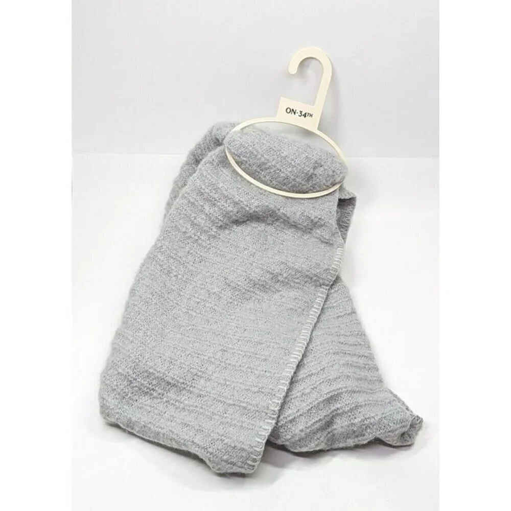 On 34th Women Grey Convertible Wrap Scarf Oversized 22